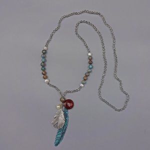 Feather Pendant Necklace